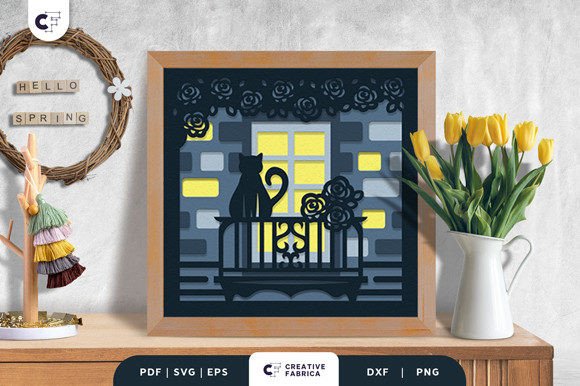 Download Floral Spring Window Shadow Box SVG - Premium Bundle